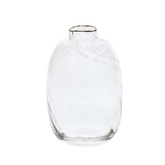 Vaso de Vidro com Borda de Ouro G 15cm - Ela Decora